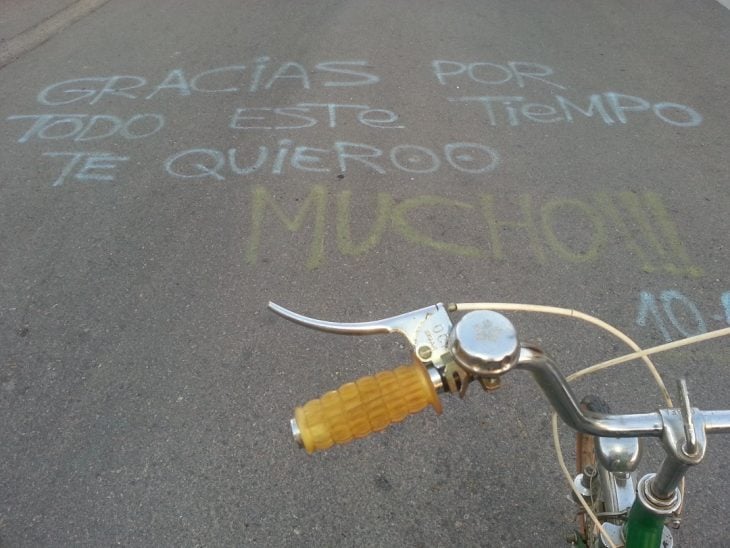 mensaje de amor en la calle