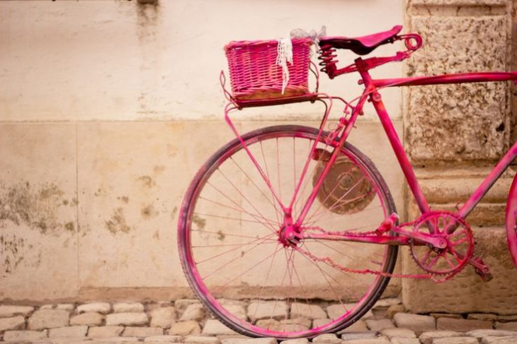 bicicleta rosa