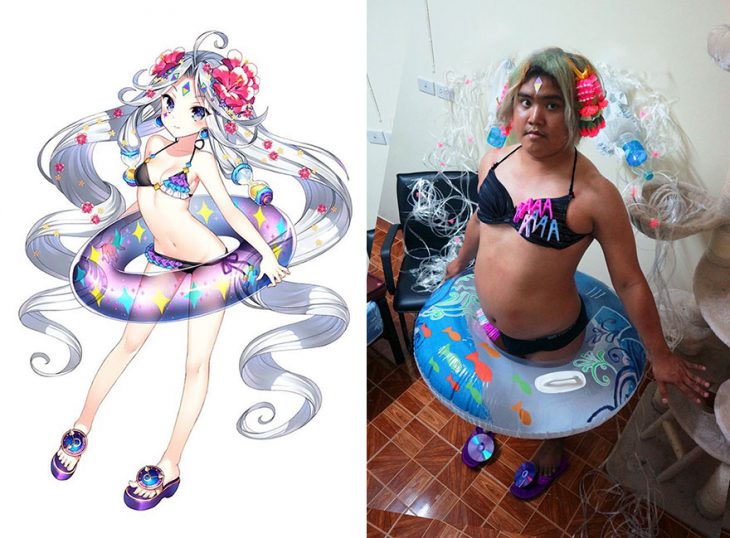 cosplay tailandés disfrazado caricatura japonesa