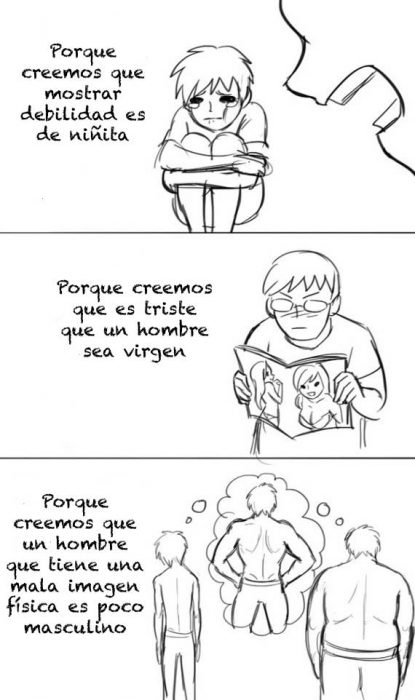 Cómic en donde se le habla a un chico sobre el machismo 