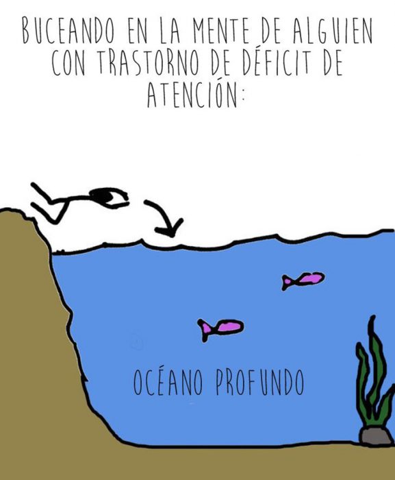 ilustración con gráfica defecit de atención colores 