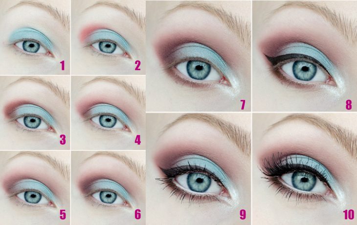 Tutorial de una chica con maquillaje en tonos pastel 