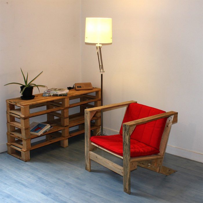 Muebles de interior creados con pallets 