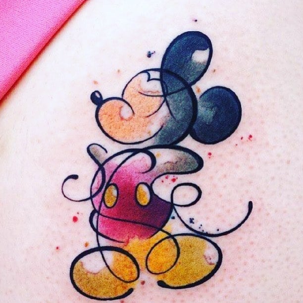 Tatuaje de la silueta de Mickey Mouse de Disney