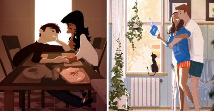 ilustraciones que demuestran cómo debería ser una relación de verdad