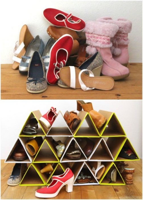 Idea para organizar zapatos. 