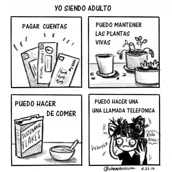 ilustracion de chica comic plantas y cereal 