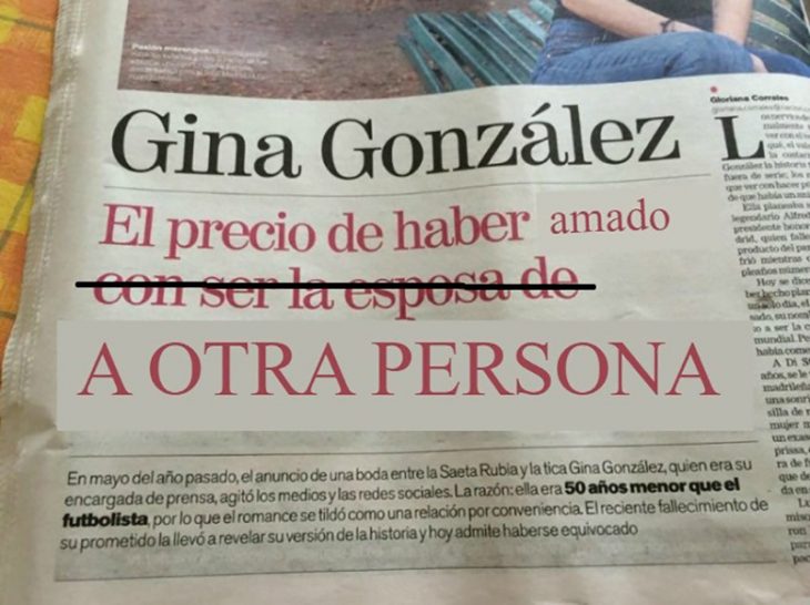 noticia en letras rojo y rayada de periodico en físico 