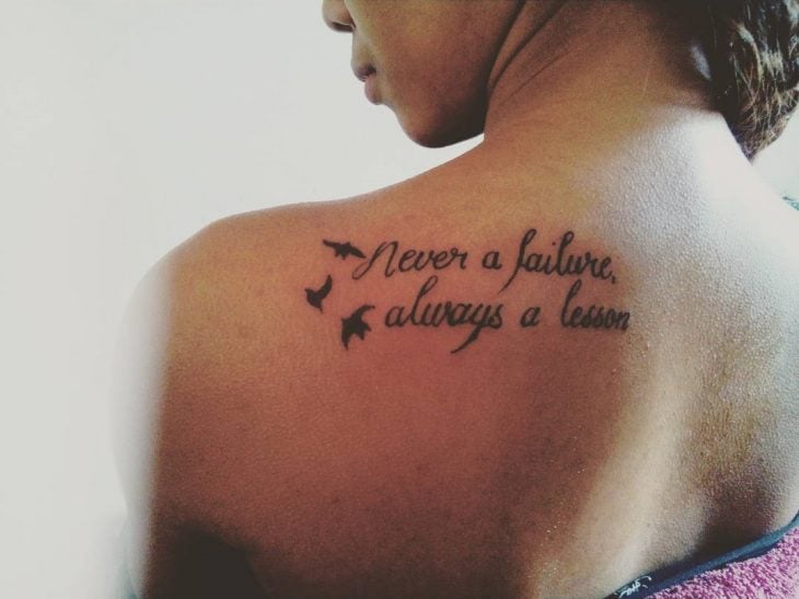 tatuaje frase nunca un fracaso