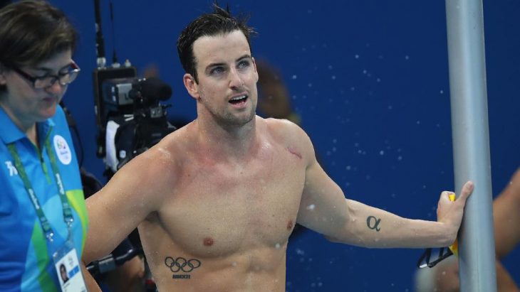 James Magnussen saliendo de la alberca 