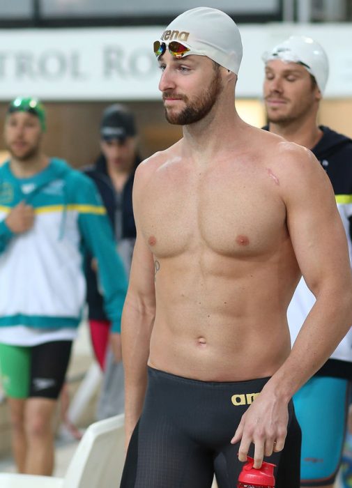 James Magnussen antes de entrar a la alberca 