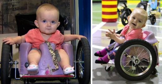 Madre construye silla de ruedas para su bebé usando Pinterest