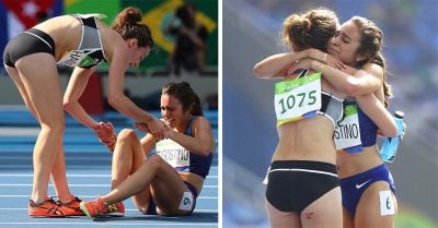 Estas atletas quedaron en último lugar pero su compañerismo fue premiado y están en la final