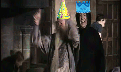 GIF Dumbeldore y Snape bailando 
