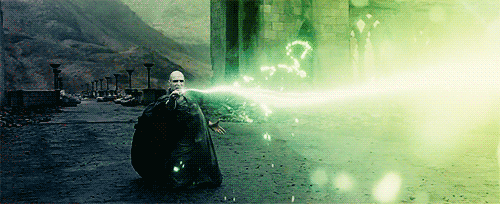 GIF escena de Harry Potter, duelo entre Harry y voldemort 