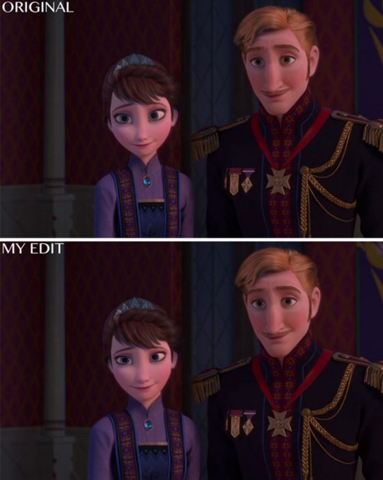 Rey y reina de Frozen, Original y edición