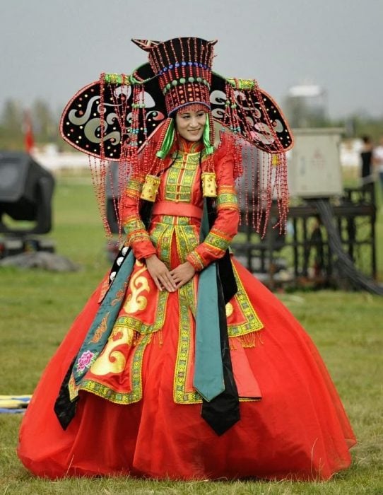 Traje de novia típico de mongolia 