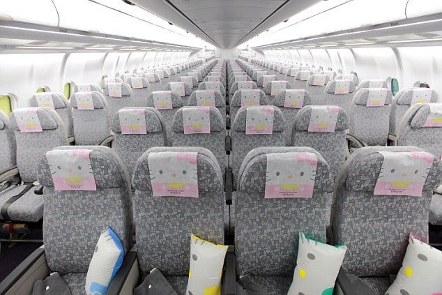 asientos vuelo Hello Kitty
