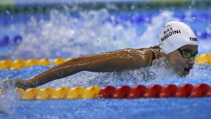 Yusra Mardini en un entrenamiento. 