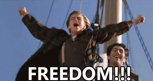 Leonardo Di Caprio gritando Freedom. 