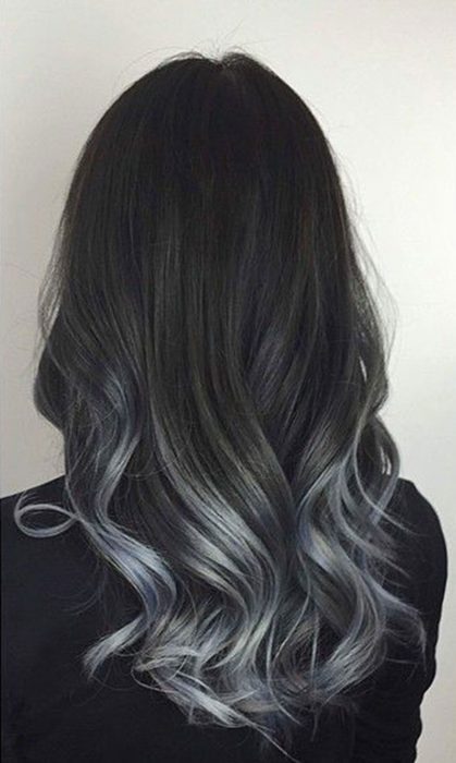 strayhair.com charcoal-to-silver-balayage-hair