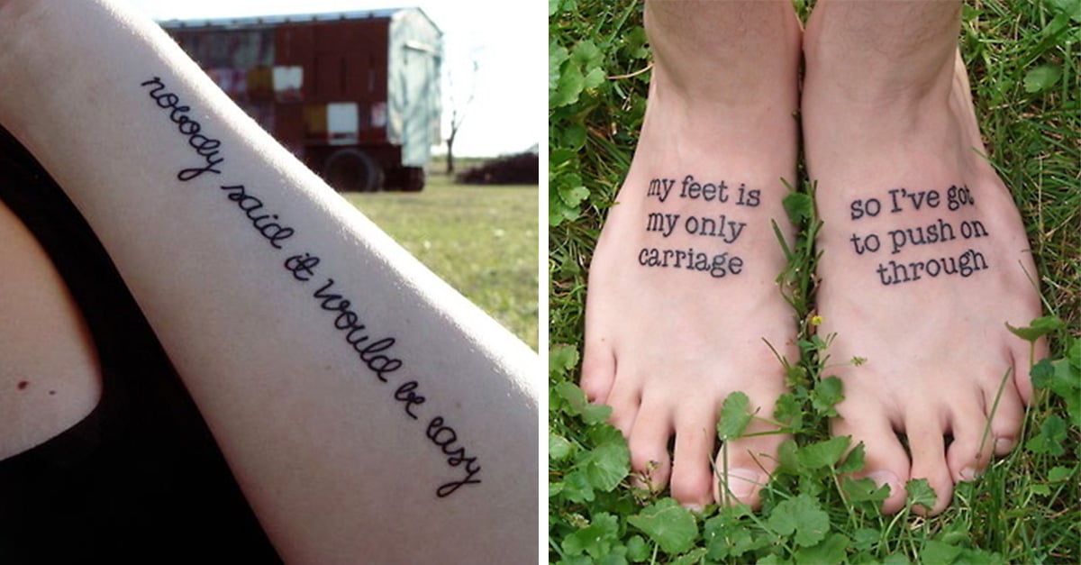 20 Frases de canciones que son perfectas para tatuarlas en tu piel