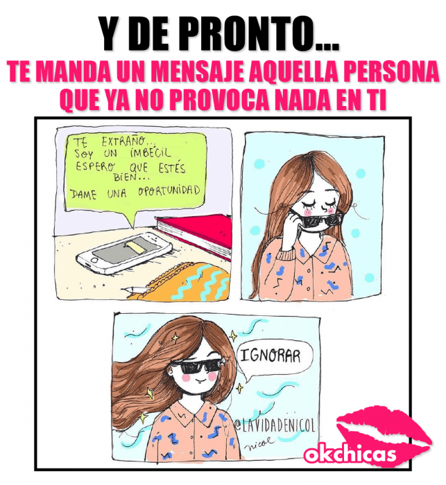 meme ok chicas ilustracion de chica con lentes 