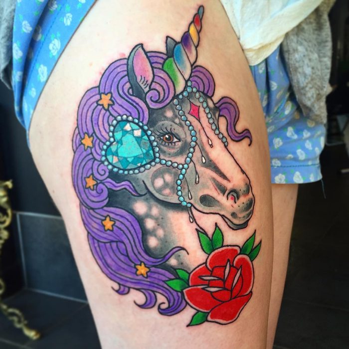 tatuaje unicornio