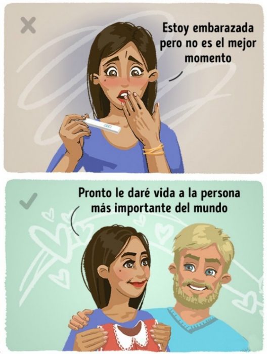 ilustración de mujer con prueba de embarazo 