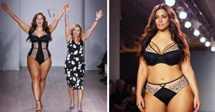 Modelo plus-size sorprende con nueva colección de lencería