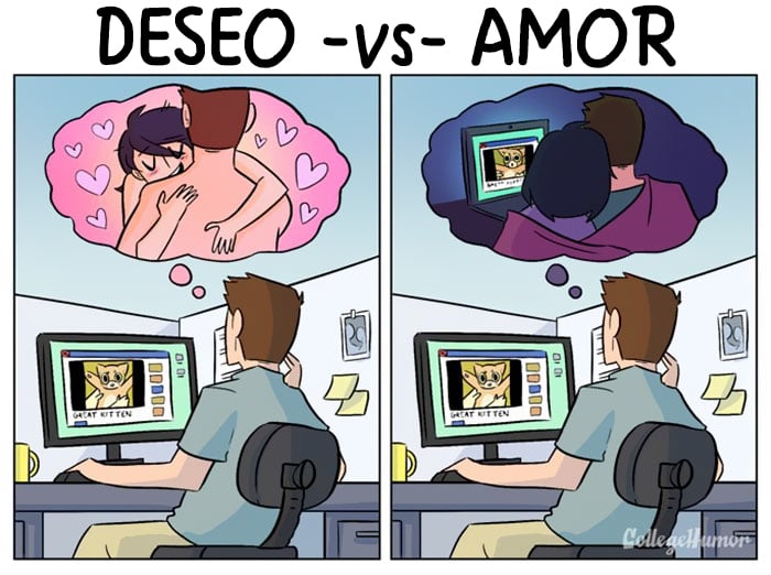 Amor vs. deseo en la computadora 