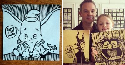 Este padre ha creado más de 600 divertidos dibujos para recordarle a su hija lo mucho que la ama