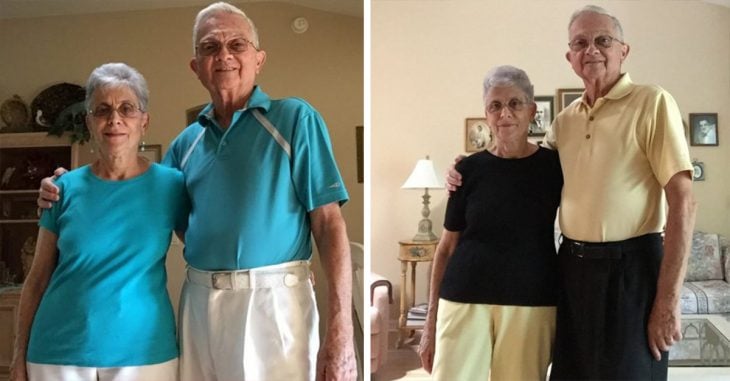 Después de 52 años de matrimonio estos abuelos siguen siendo románticos y combinan su atuendo todos los días