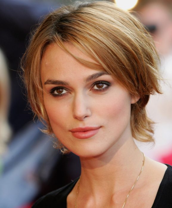 Keira Knightley con un corte bob. 