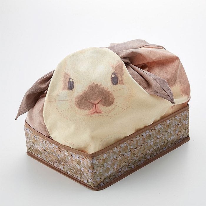 Bolsa de conejito en una canasta