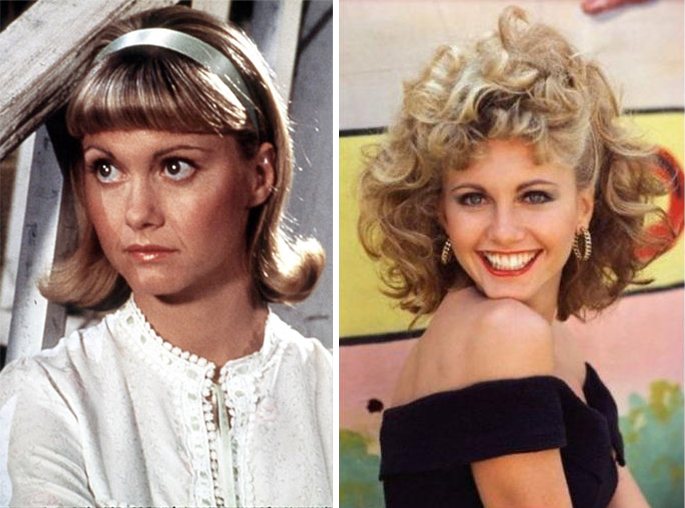 Actriz protagonista de Grease antes y después. 