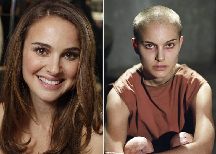 Natalie Portman en la V de Venganza. 