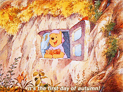 gif winnie pooh avienta hojas de otoño 