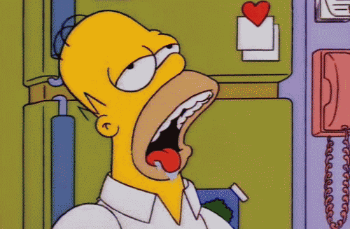 Homero babeando. 