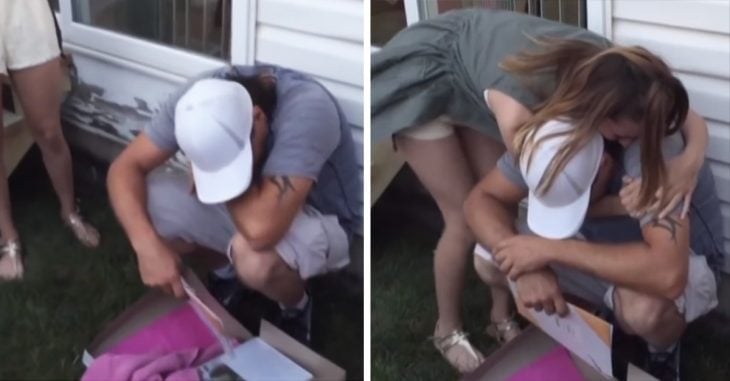 Este hombre se desploma cuando la hija de su novia le pide que la adopte en su fiesta de graduación