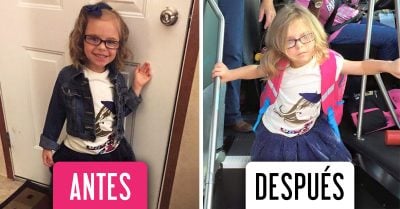 10 Fotografías del antes y después del primer día de clase que todos entenderemos a la perfección