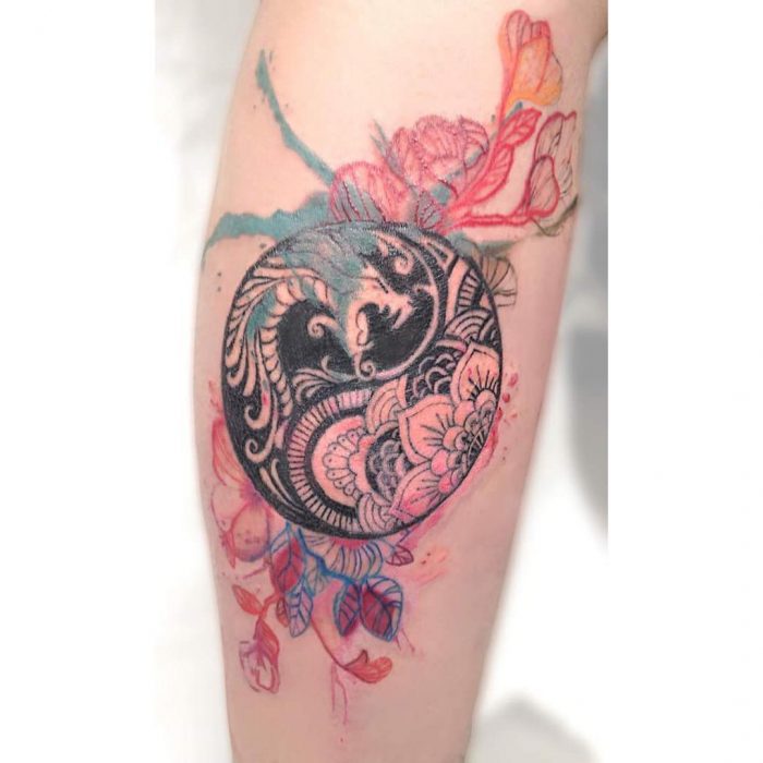 tatuaje ying yang 