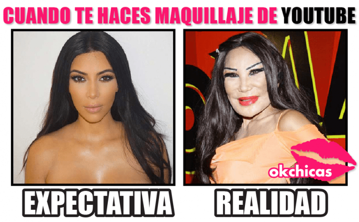 Expectativa y realidad en el maquillaje. 