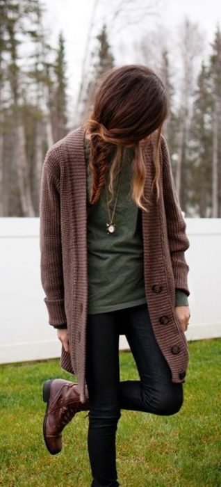 chica outfit otoño invierno