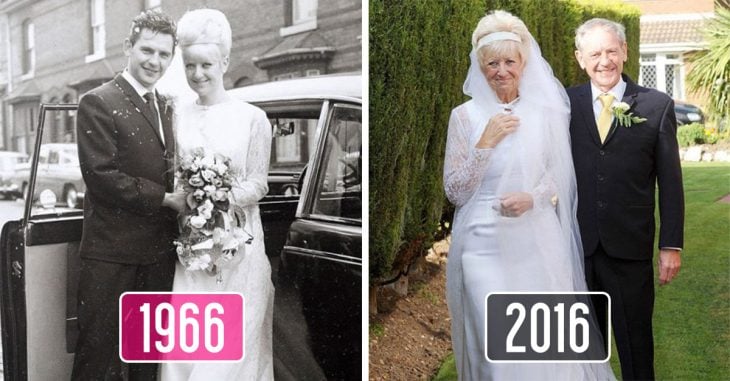 Esta pareja festeja 50 años de matrimonio ¡usando la misma ropa que en 1966!