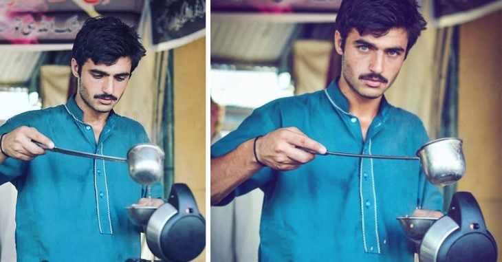 Este guapo pakistaní pasó de vender té en la calle a las páginas de moda