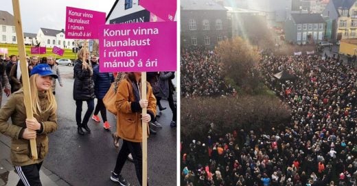 Las mujeres en Islandia se unen para exigir igualdad en derechos laborales