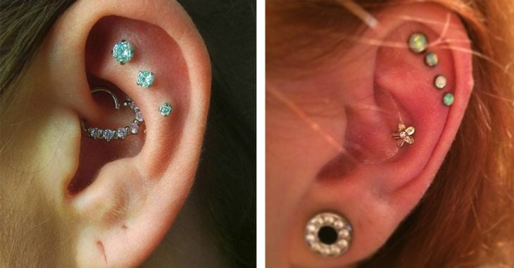 Piercings de constelaciones en la oreja es la tendencia