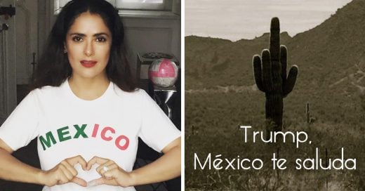 La actriz mexicana Salma Hayek envió un mensaje obsceno al candidato Donald Trump