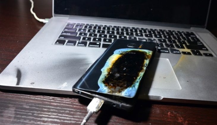 Galaxy Note 7 quemado